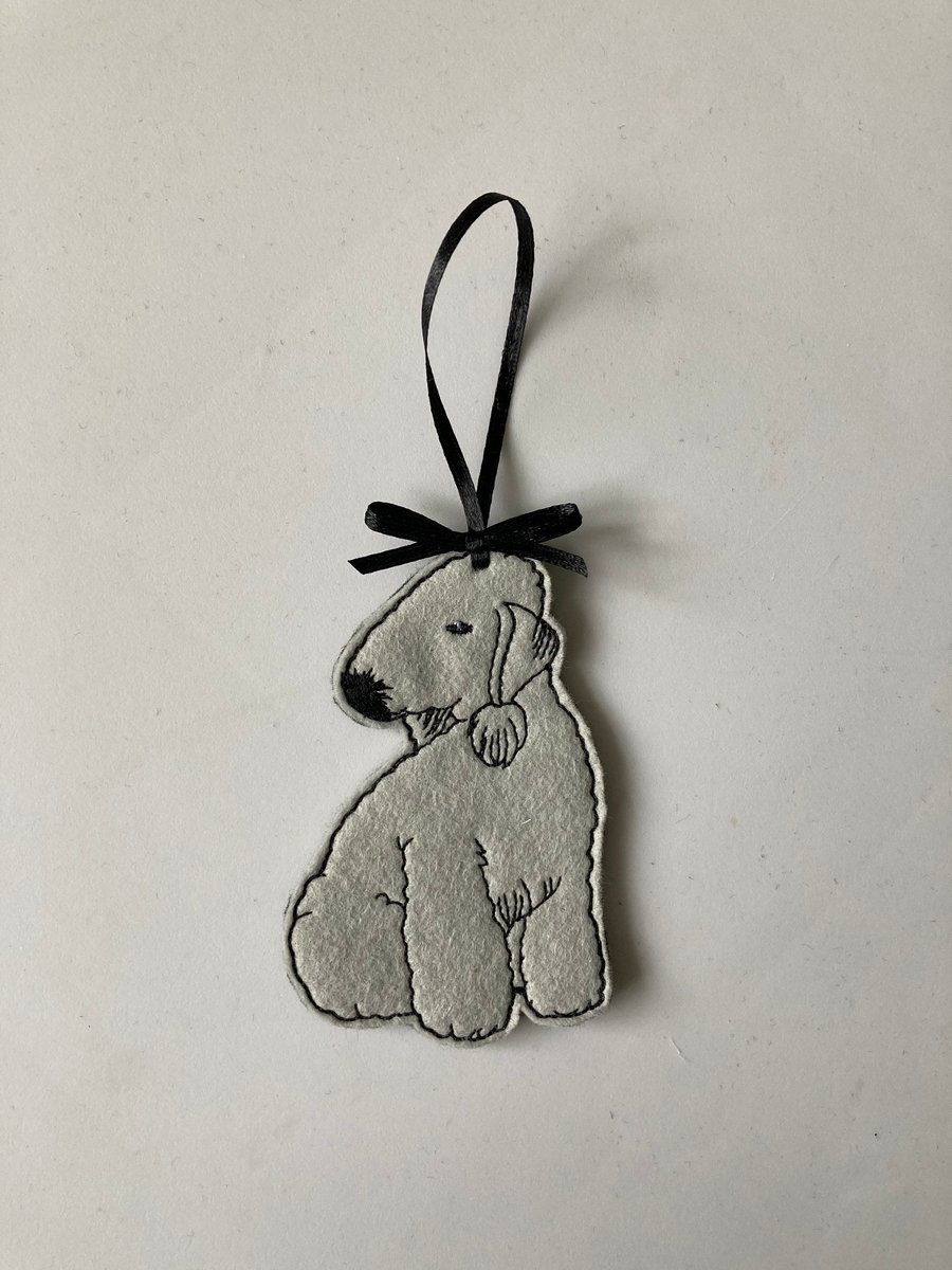 893. Bedlington Terrier hanging ornament.