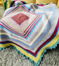 Colourful Square Lap Blanket, Crochet Knee Warmer - Image 4