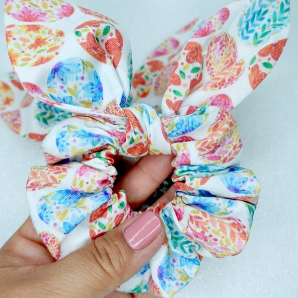Easter Bunny Scrunchies, Easter Gifts Scrunchies, Scrunchies with Bow