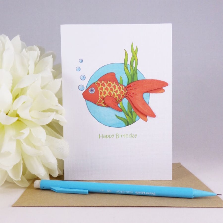 Goldfish Birthday Card