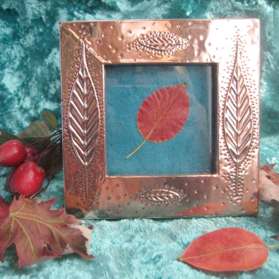 Handmade copper photo frame