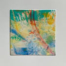 Original Painted Greetings Card, small artwork for framing.