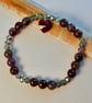 Sage Amethyst & Faceted Glass Bracelet With Swarovski Heart - Handmade In Devon - Image 5