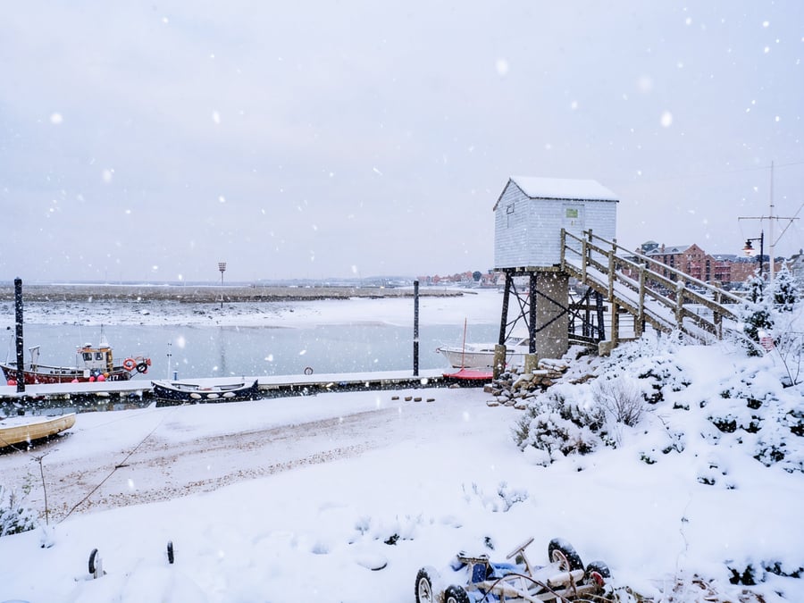 Wells Next The Sea Norfolk Christmas Greeting Card A5