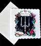 Happy Christmas Wife - Festive Candelabra Handmade Card - Image 2