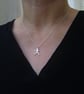 Recycled sterling silver runner necklace – handmade pendant  - Image 4