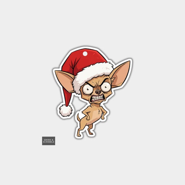 Unique Funny Christmas Gift Tags For Adults, 6pk - Cheeky Chihuahua