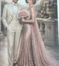 Beautiful and elegant Art Deco couple congratulations wedding card - Image 2