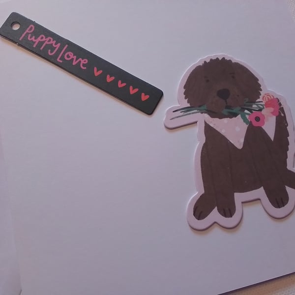 Any occasion card. Puppy love. Dog. Ref 309