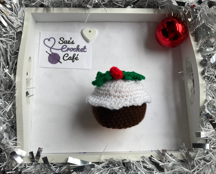 Crochet Kit: Chocolate Orange Bath Bomb Christmas Pudding Cover. Printed pattern