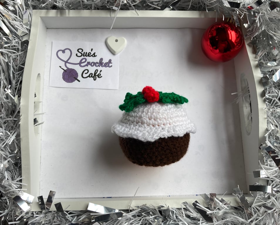 Crochet Kit: Chocolate Orange Bath Bomb Christmas Pudding Cover. Printed pattern