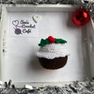 Crochet Kit: Chocolate Orange Bath Bomb Christmas Pudding Cover. Printed pattern