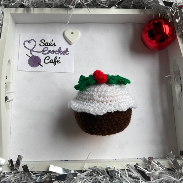 Crochet Kit: Chocolate Orange Bath Bomb Christmas Pudding Cover. Printed pattern