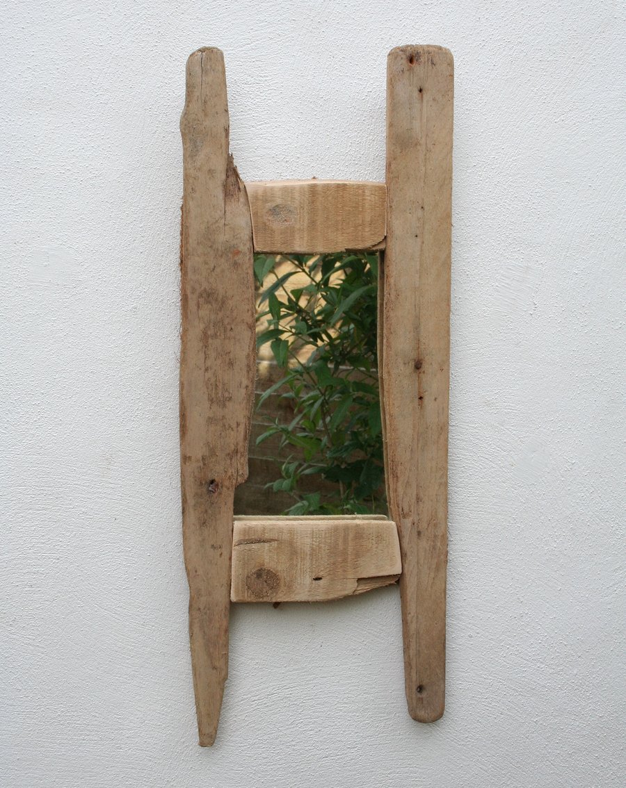 Driftwood Mirror, Drift Wood Mirror,Sun bleached Wood Mirror,Natural Wood Mirror