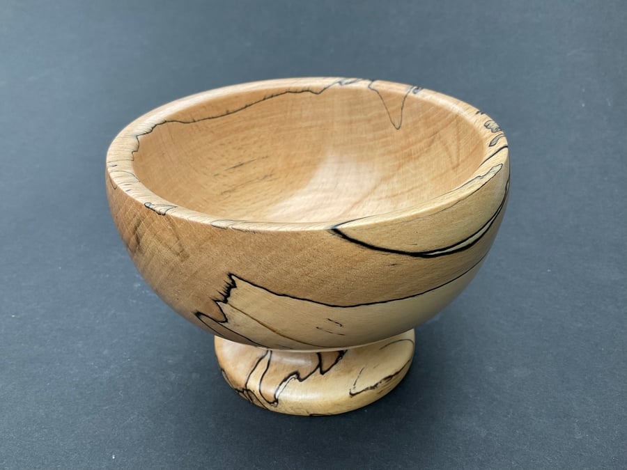 Spalted beech goblet bowl