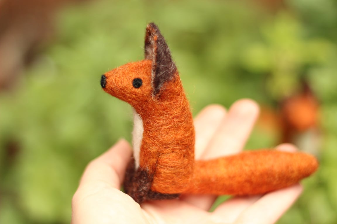 Needle Felted Fox - small gift for animal lover 