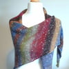Northern Lights Shawl, Knitted Scarf, Wrap