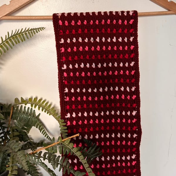 Handmade Long Scarf - Gradient Pinks. Perfect gift