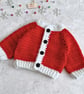 Baby's First Christmas Cardigan - Crochet in Red or Green - Image 3