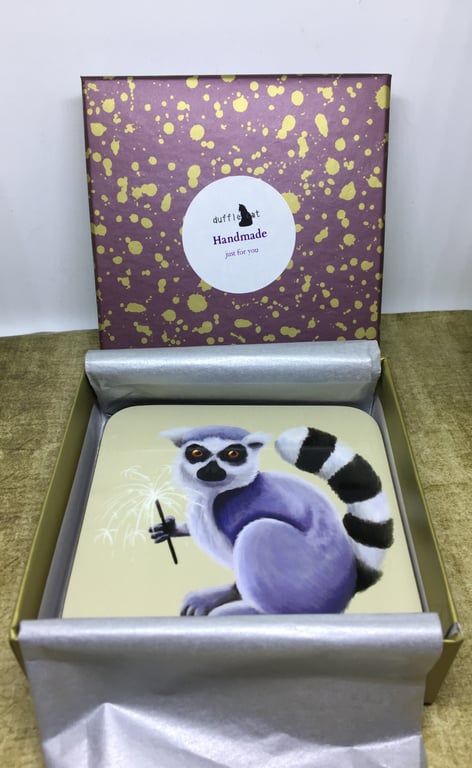 Set of 4 Lemur Coasters