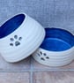 Pair of small custom water and food bowls wheelthrown stoneware pottery  - Image 2