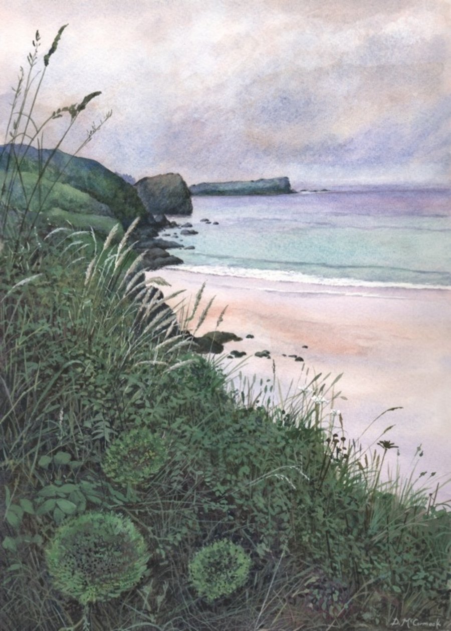 Pedn-y-ke toward Mullion Island, ORIGINAL PAINTING