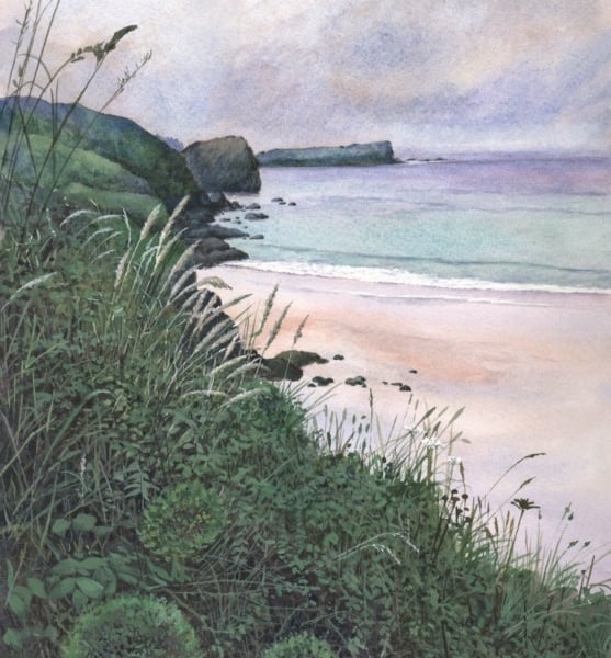 Pedn-y-ke toward Mullion Island, ORIGINAL PAINTING