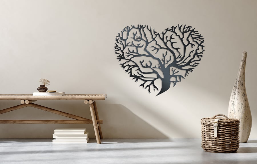 Heart Tree of Life - Metal Wall Art