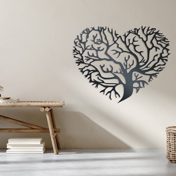 Heart Tree of Life - Metal Wall Art