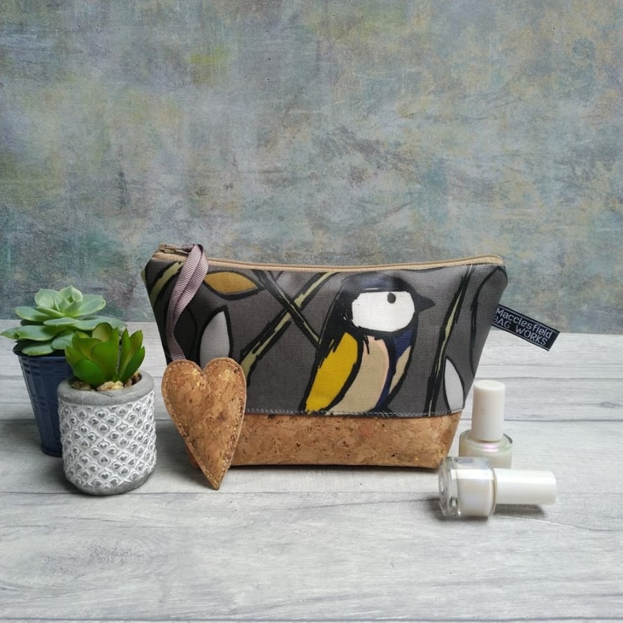 Little Birds Oilcloth Make-up Bag