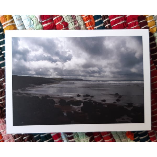 Newgale Beach, Pembrokeshire A6 Greetings Card Seascape Photo