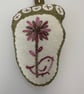 Hanging new baby footprint gift for birth, first Christmas, nursery, christening - Image 1
