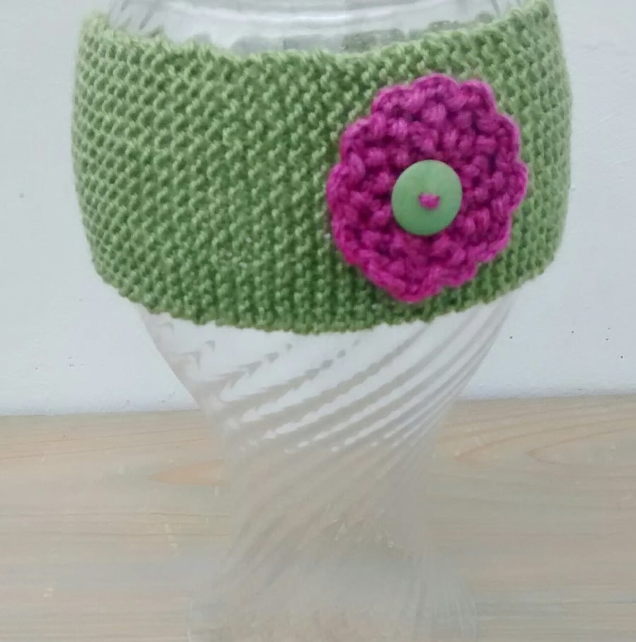 Fern Green Knitted Headband 