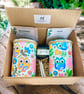 Retro owl grow your own herb gift set 