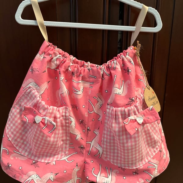 Children’s Pink Unicorn Shorts