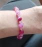 Pink agate bead bracelet - Image 4