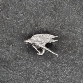 Real fishing fly preserved in silver, tie pin, pin badge