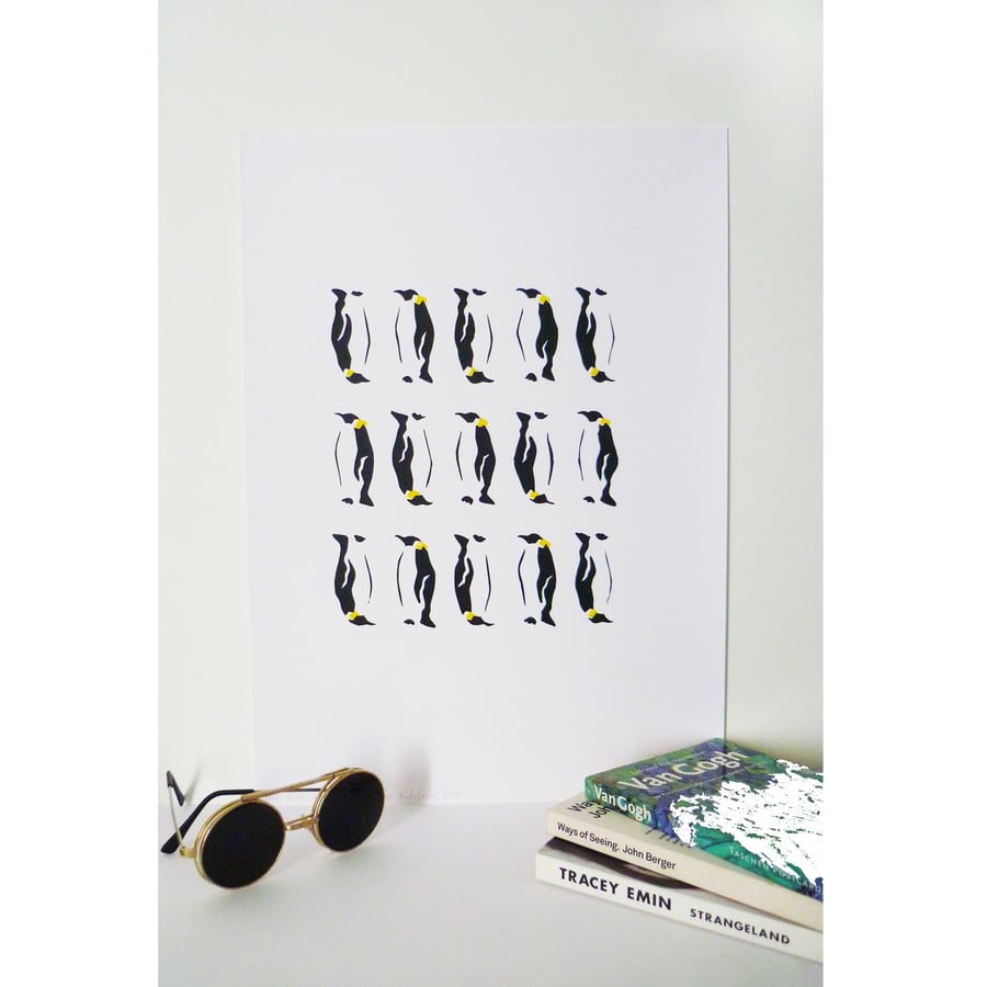 Free Postage - Penguins Screen Print