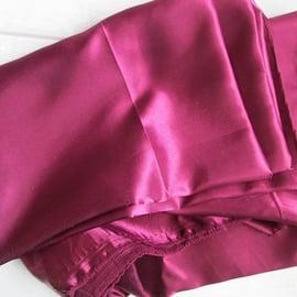 One Metre 150 cm wide lightweight Burgundy, Wine Satin