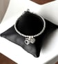 Sterling Silver Paw and Personalised Heart Charm Bead Bracelet, Adjustable  - Image 10
