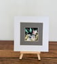 Mounted Original Whimsical Resting Hare with Dragonflies Original Watercolour  - Image 1