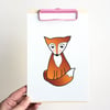 Bashful Fox Print 