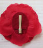 Dark Ruby Red Oversized Rose Vintage Retro Rockabilly Hair Flower Fascinator - Image 5