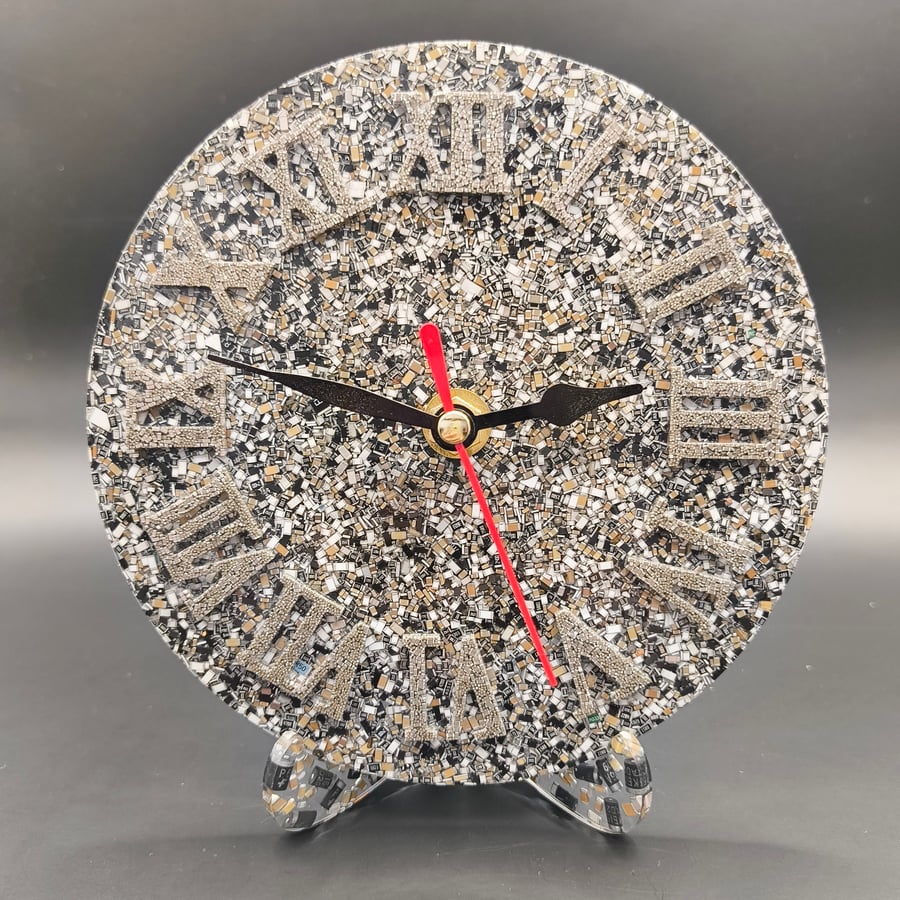 Clock made with 1000's of electrical components