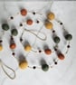 Felt Ball Garland - Woodland colours, rustic, Autumn