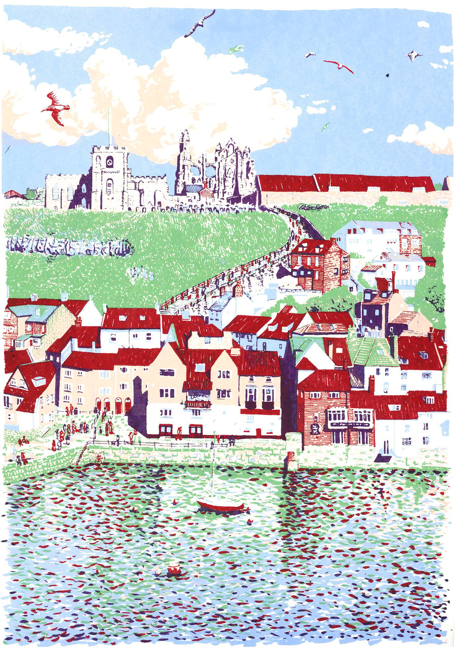 Whitby - Yorkshire Screenprint Art