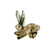 Whimsical regal patterned resin Rabbit Brooch EllyMental