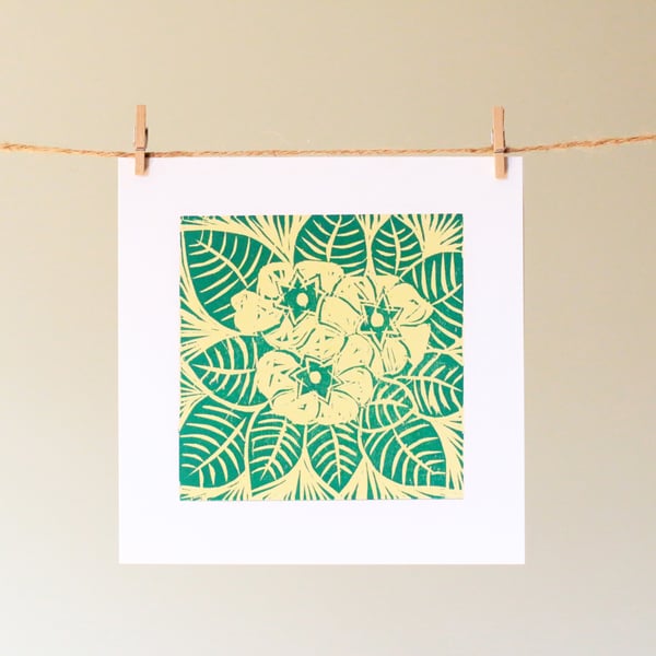 'yellow primrose' greetings card