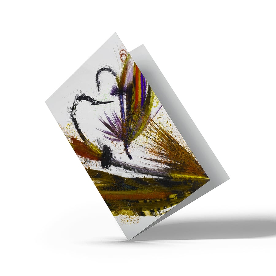 Charlie Miller and Dusty Miller Salmon Fly Greetings Card