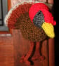 Hand Knitted Festive Turkey Christmas Decoration - Image 2